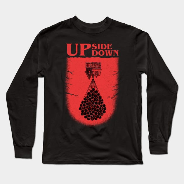 The UPside Down Long Sleeve T-Shirt by Zachterrelldraws